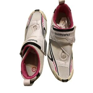 Shimano Dynalast SH-WR83 Womens Road Cycling Shoes White Pink Carbon Sole EU 41